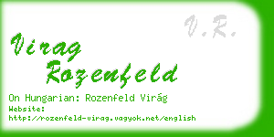 virag rozenfeld business card